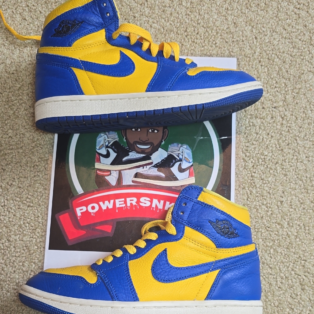 Jordan 1 Og Blue and Yellow Women's Sneakers